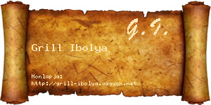 Grill Ibolya névjegykártya