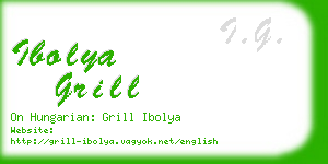 ibolya grill business card